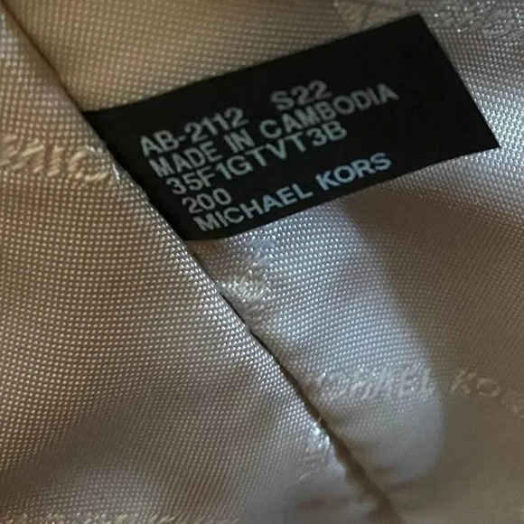 Michael Kors Purse jet set travel large chain tote shoulder bag brown signature - Picture 9 of 11